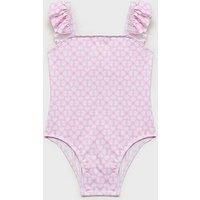 Mango Younger Girls Printed Swimsuit - Pink