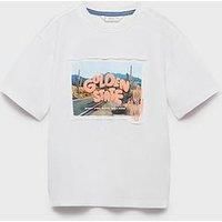 Mango Boys Golden State Short Sleeve T-Shirt - Light Cream
