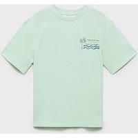 Mango Boys Sun Chasers Back Print Short Sleeve T-Shirt - Light Green