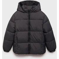 Mango Boys Hooded Padded Coat - Dark Grey