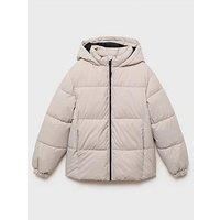 Mango Boys Hooded Padded Coat - Grey