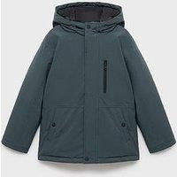 Mango Boys Hooded Coat - Dark Blue