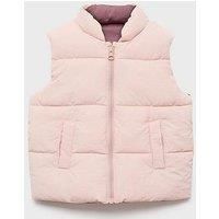 Mango Younger Girls Reversilbe Gilet - Pink
