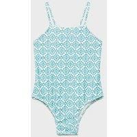 Mango Younger Girls Swimsuit - Green