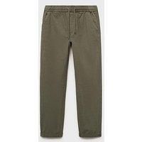 Mango Boys Elasticated Waist Trousers - Khaki