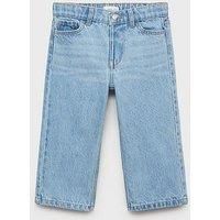 Mango Younger Girls Wide Jeans - Light Blue
