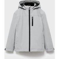Mango Boys Hooded Coat - Grey