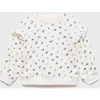 Mango Younger Girls Floral Sweat - Light Cream