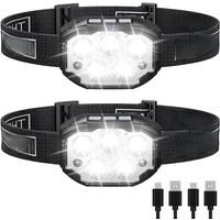 1200 Lumen Led Rechargeable Headlamp Motion Sensor HeadLight Waterproof Head Flashlights For Outdoor