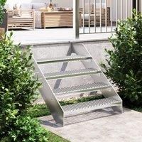 Berkfield Home Grate Step 80x24x7 cm Galvanised Steel in Silver | Size: Medium