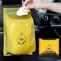 15pcs/pack Adhesive Car Trash Bag Disposable Car Interior Hanging Multi-Functional Clean Bag Small