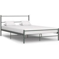 Bed Frame Grey Metal 120x200 cm