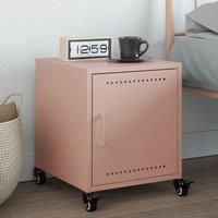 Berkfield Home Bedside Cabinet Pink 36x38.5x43.5 cm Steel