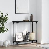 Console Table Black 75x30.5x75 cm Engineered Wood
