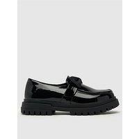 Schuh Lolly Youth Patent Bow Loafer - Black