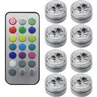 1Set Remote Control Car LED Interior Ambient Light - Colorful Adhesive Decoration for Auto Roof Foot