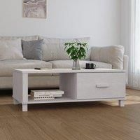 Coffee Table HAMAR White 100x55x35 cm Solid Wood Pine