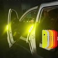 4PCS car door reflective stickers, safety opening warning, reflective tape, car and bicycle