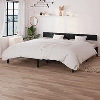 Bed Frame Black Solid Wood Pine 180x200 cm Super King Size