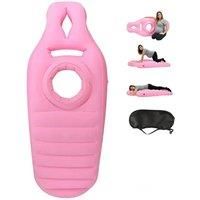 Pink Inflatable Maternity Pillow - Waterproof Foldable Bed Mattress