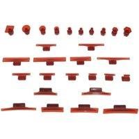 Car Dent Repair Tools Paintless Pull Tabs Hail Damage Body Dent Removal Red Glue Tabs Round Hexagon Strip Shape