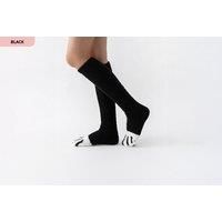 Fuzzy Knee High Socks With Cartoon Paw Print - 6 Colours