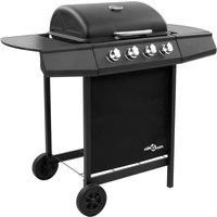 Gas BBQ Grill with 4 Burners Black (FR/BE/IT/UK/NL only)