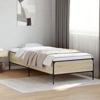 Berkfield Home Bed Frame without Mattress Sonoma Oak 75x190 cm Small Single in Brown