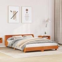 Berkfield Home Bed Frame without Mattress Wax Brown 160x200 cm Solid Wood Pine