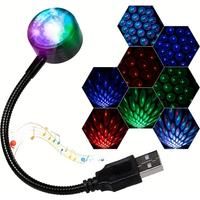 1x Car Roof Night Light Portable USB Flexible Interior Show Atmosphere Star Night Projector for Car