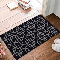 Heavy Duty Machine Washable Hallway Kitchen Non Slip Door Mat Black Grey