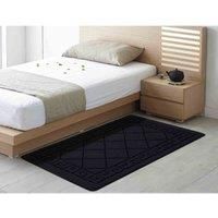 Heavy Duty Machine Washable Hallway Kitchen Non Slip Door Mat Black