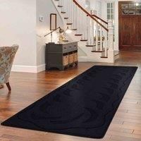 Heavy Duty Machine Washable Hallway Kitchen Non Slip Door Mat Black