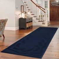 Heavy Duty Machine Washable Hallway Kitchen Non Slip Door Mat Navy