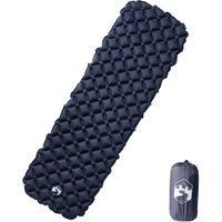 Berkfield Home Inflating Camping Mattress 1-Person Grey 190x58x6 cm | Size: 190 x 58 x 6 cm