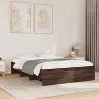 Berkfield Home Bed Frame without Mattress Brown Oak 140x190 cm Engineered Wood