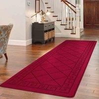 Heavy Duty Machine Washable Hallway Kitchen Non Slip Door Mat Red