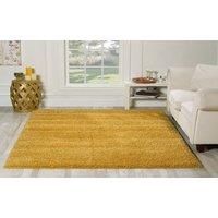 Smart Living Modern Soft Thick Pile Shaggy Area Rug in Gold | Size: 80cm x 150cm