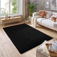 Shaggy Soft 5cm Thick Pile Area Rug Black