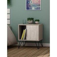 Decortie Glynn Bedside Table - Mocha/Antique White