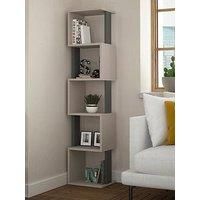 Hocuspicus HOCUS PICUS 5 Tier Wall Mounted Modern Cube Bookcase, Open Shelving Display Storage Unit, Multiple Colour Options (Light Mocha, Anthracite)