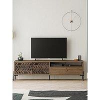 YOUR HOME RULEZ Modern Dark Oak TV Stand Cabinet for up to 70 Inch TV - Wooden TV Stand - TV Unit for Living Room Furniture - TV Cabinet - TV Units for Living Room - TV Table - TV Bench