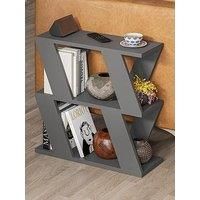 HOCUS PICUS Narrow Side Table with 2 Storage Shelf | 2 Tier Side Table | Slim End Table | Modern Design Sofa Table | Living Room, Office | Many Colour Options | 60x22x57cm (Anthracite)