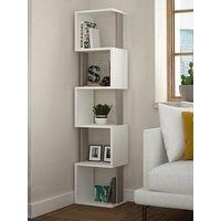 Decortie Piri Bookcase Shelf Unit - White/Mocha