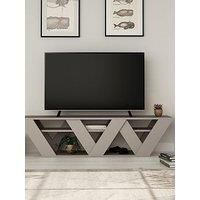 HOCUS PICUS Modern TV Stand for up to 65-inch TVs, Tv Stand Media Unit, Tv Console, 2 Tiers Unit Component for Storage Shelf for Living Room, Bedroom etc. Multi Colour Option (Light Mocha)