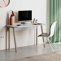 FWStyle Luton Working Table Study Desk Computer & Laptop Pc Desk Home Office White - White