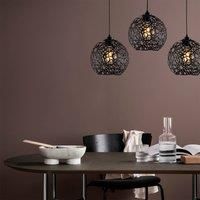 Mercury Fahmi 3 - Light Kitchen Island Globe Pendant black 23.0 H x 100.0 W x 25.0 D cm