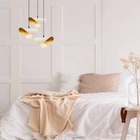 Opviq Sivani MR-964 hanging 3-bulb circle white/gold