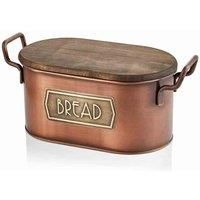 The Mia Copper Finish Bread Bin - 17 cm (H) x 20 cm (W) x 17 cm (D)