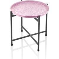 Duggal Collection Light Purple Side Table